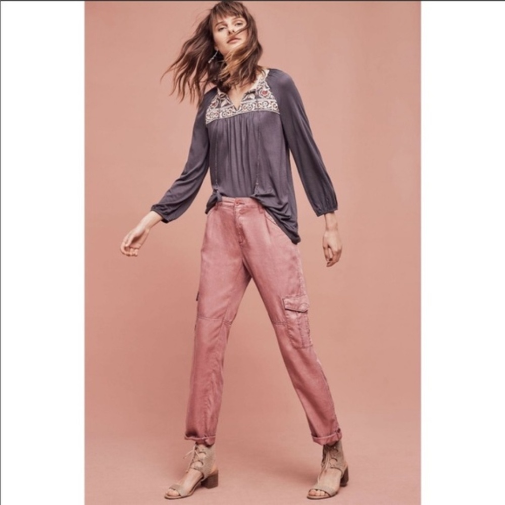 Anthropologie One September Nightingale Tassel Top - Picture 2 of 8